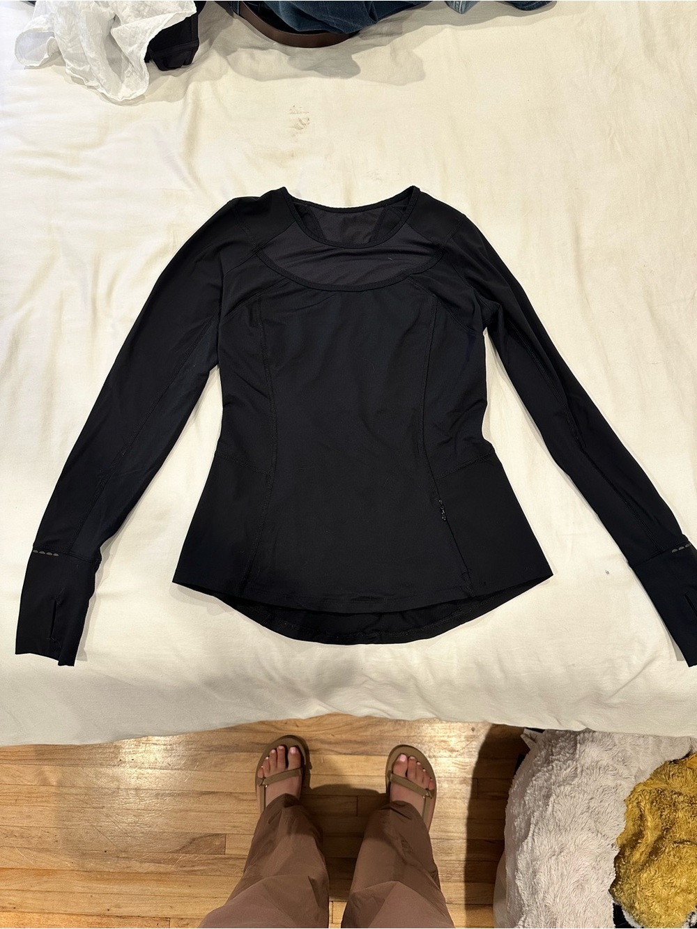 lululemon Black Long-Sleeve Running Shirt